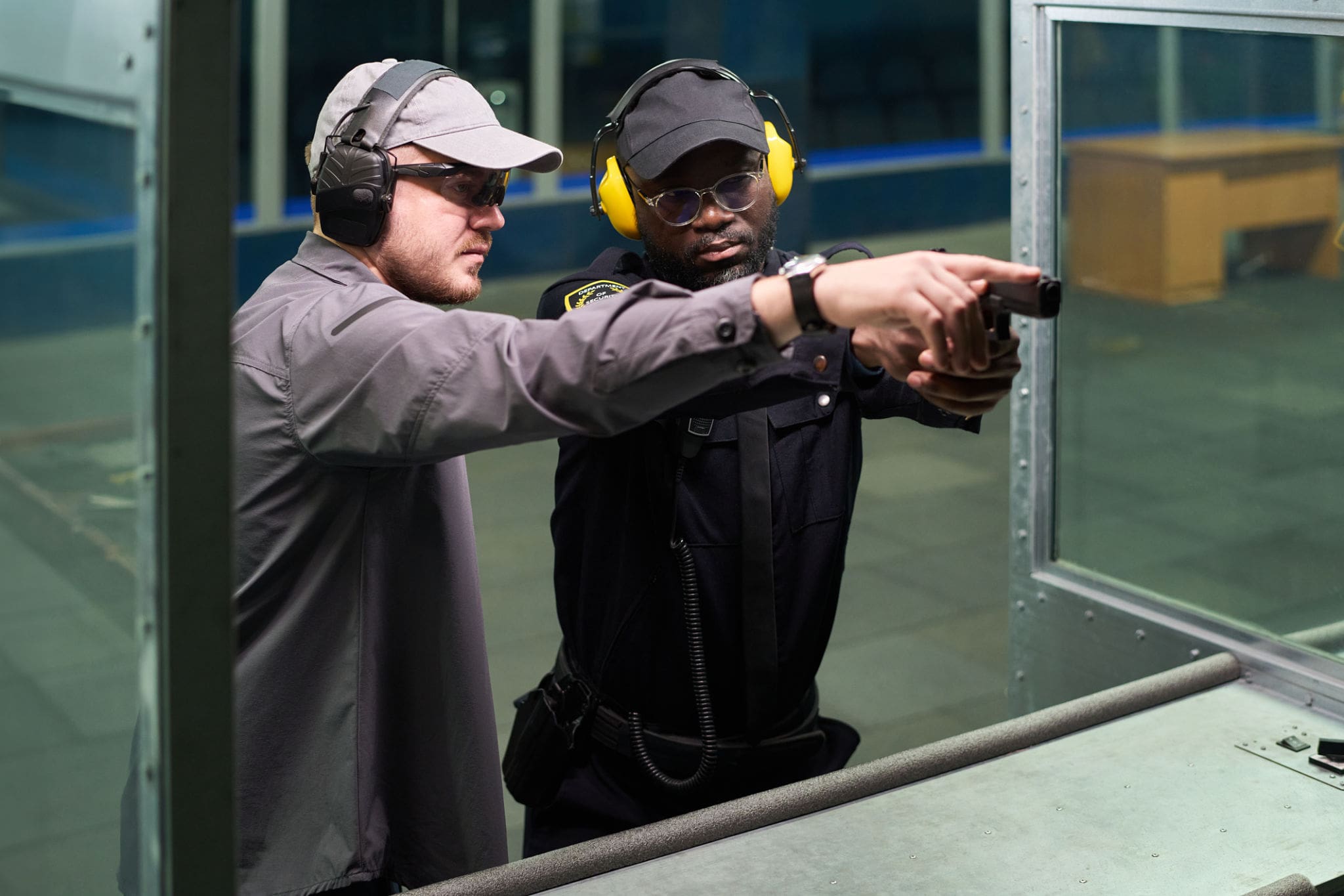 Shooting range training session